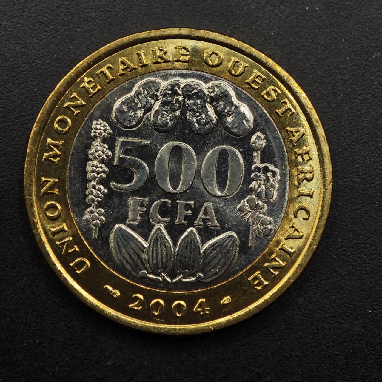 【淘币小摊】实时拍第八百九十三拍   散币场    每周一统一发货 西非2004年500法郎双色币