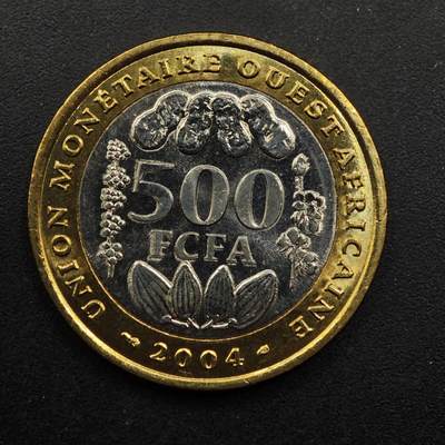 【淘币小摊】实时拍第八百九十三拍   散币场    每周一统一发货 - 西非2004年500法郎双色币