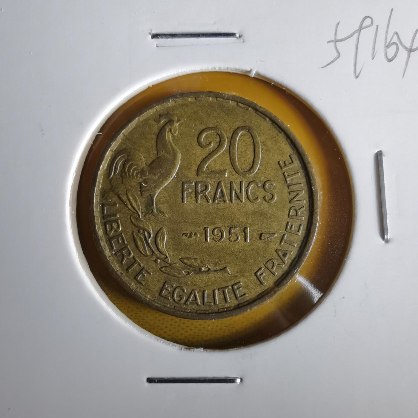 沼泽如烟--第1059场 法国1951年20法郎