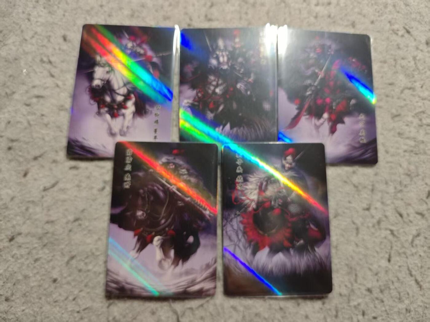 龙虎卡牌-八三场（满200元包邮，无佣金，每周六结拍，欢迎送拍） 彩膜卡5张 梁山五虎将