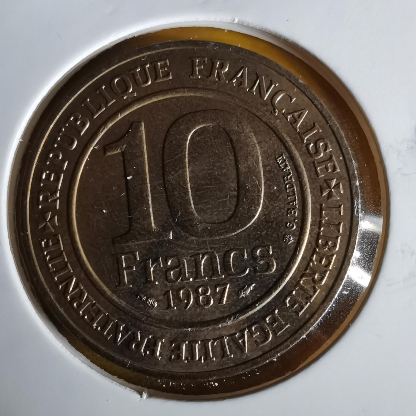 沼泽如烟--第1059场 法国1987年10法郎纪念币