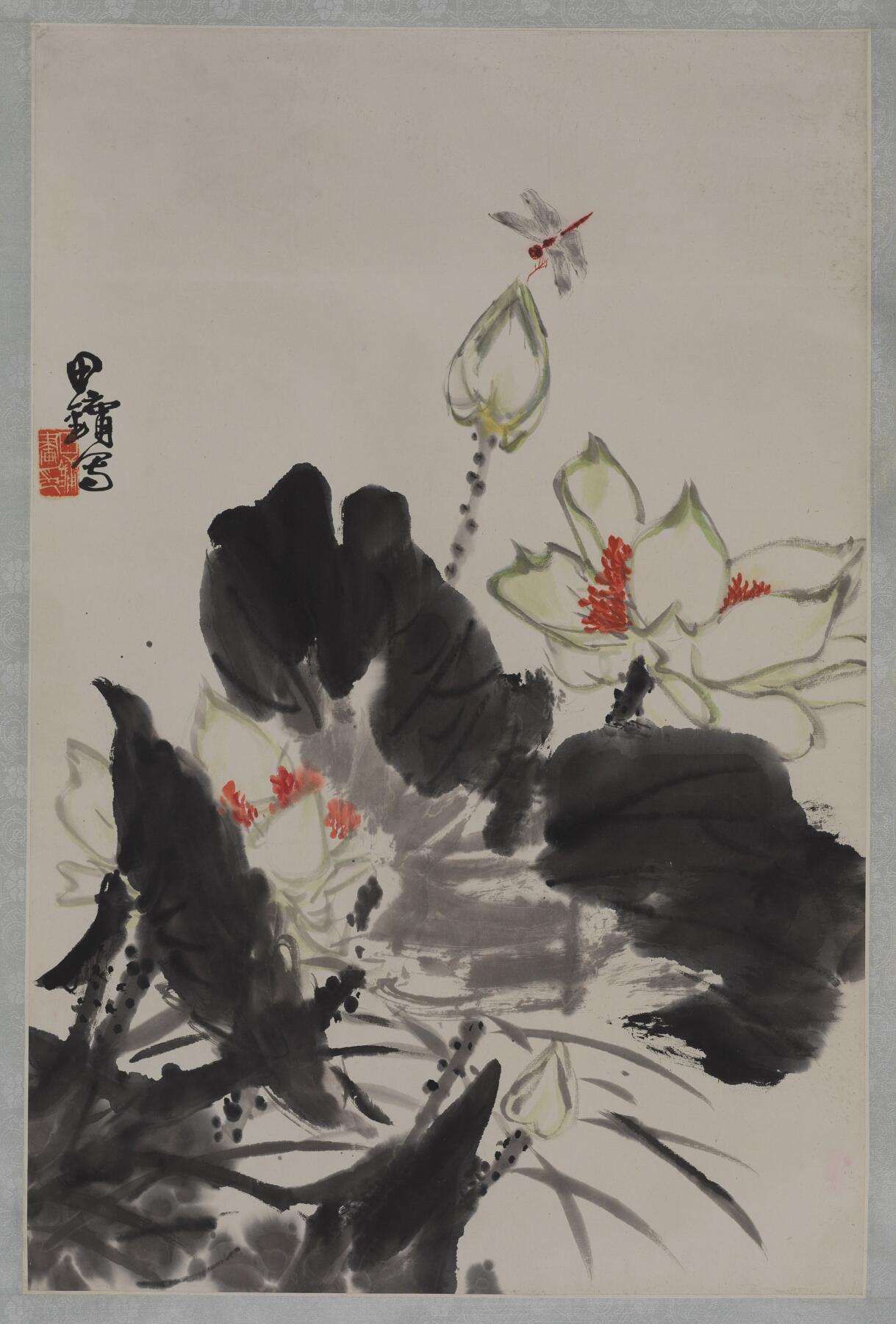 国有文物商店书画专场（六） 田镛 荷花蜻蜓