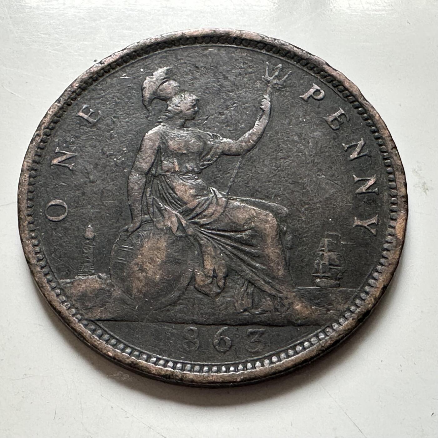 🌹外币初藏🌹🐯2026年第43场   每周二四六晚8️⃣点  世界硬币 英国1863年一便士