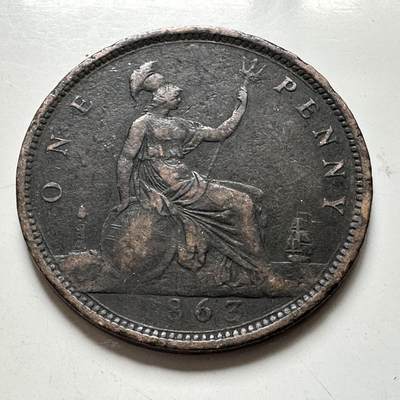 🌹外币初藏🌹🐯2026年第43场   每周二四六晚8️⃣点  世界硬币 - 英国1863年一便士