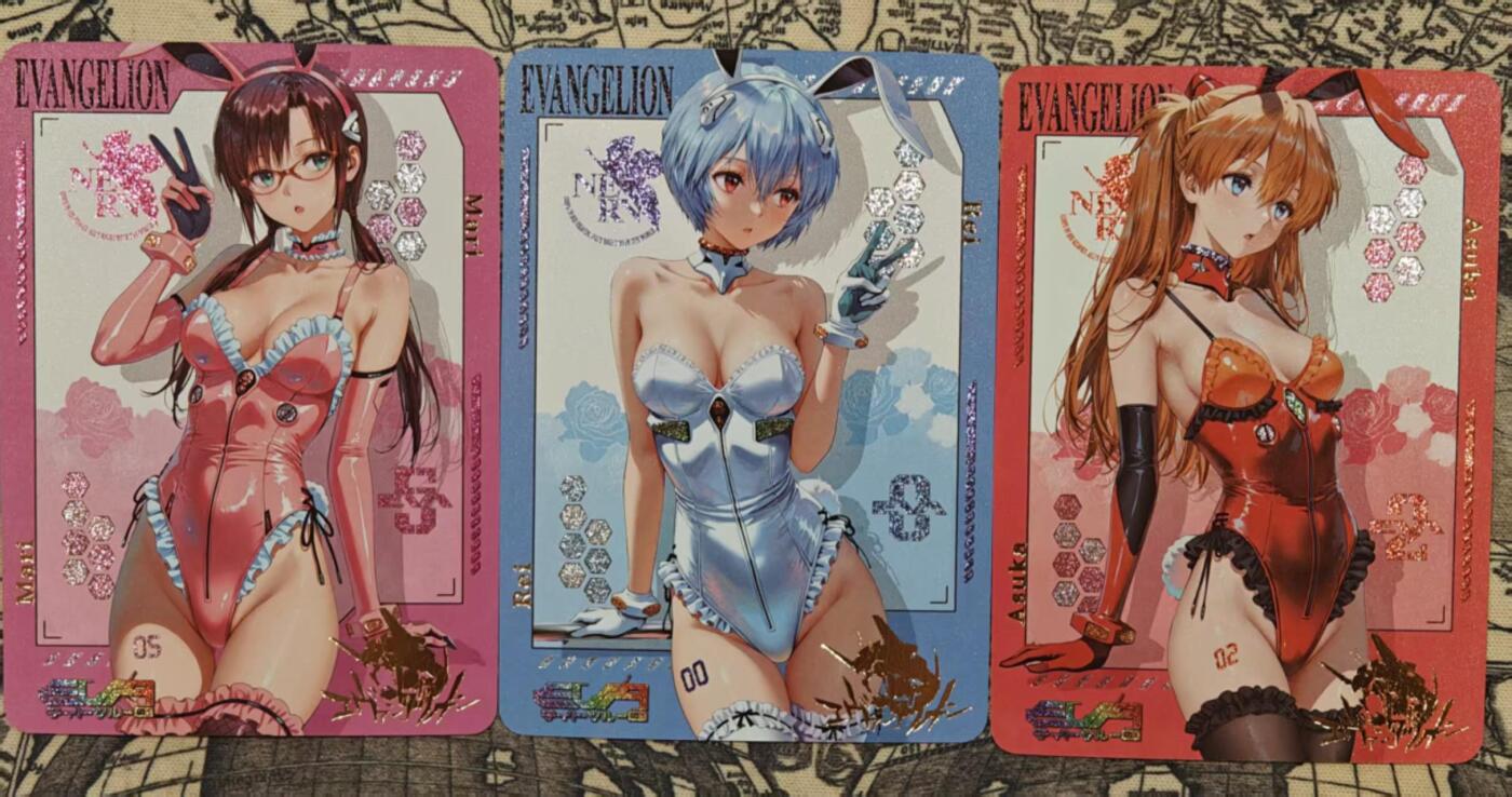 龙虎卡牌-八三场（满200元包邮，无佣金，每周六结拍，欢迎送拍） 细沙闪3张 白花 EVA三女主