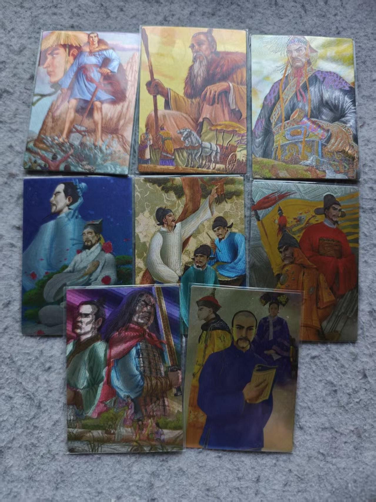 龙虎卡牌-八三场（满200元包邮，无佣金，每周六结拍，欢迎送拍） 粗闪小卡8张 大圣卡通 大中华