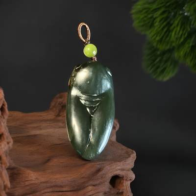 碧月说宝.君子怀瑾·当代和田玉清风专场(九) 一鸣惊人黑青籽料吊坠