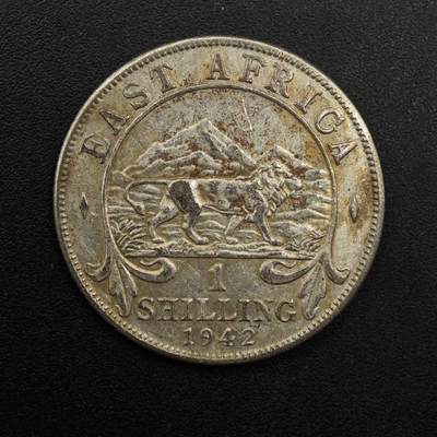【淘币小摊】实时拍第八百九十二拍   散币场    每周一统一发货 - 英属东非1942年乔治六世1先令银币