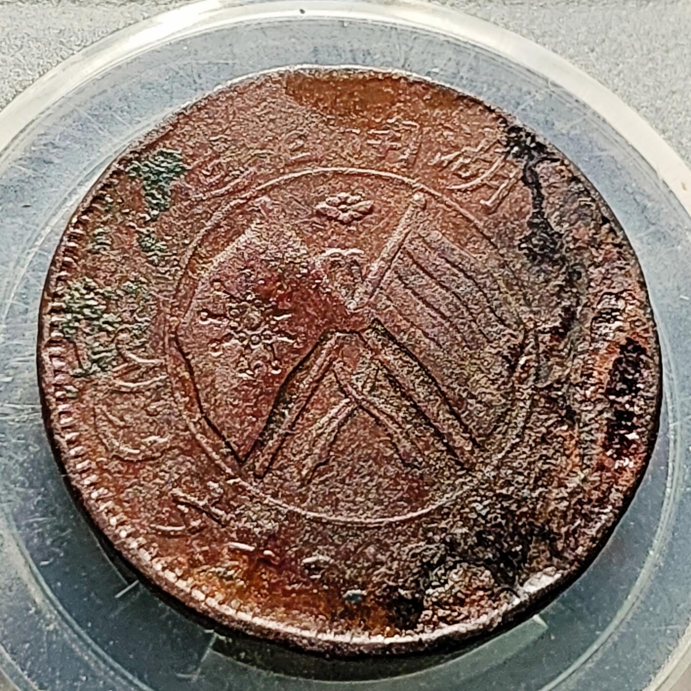 泉币菌-第227场-拍品多 请提前出价 湖南省造二十文铜元 嘉禾32×1.5mm