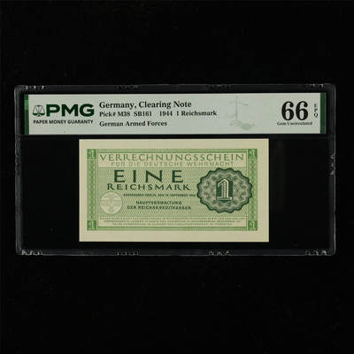【亘邦集藏】第229期拍卖 1944年 德国1马克 PMG 66EPQ 2400731-063