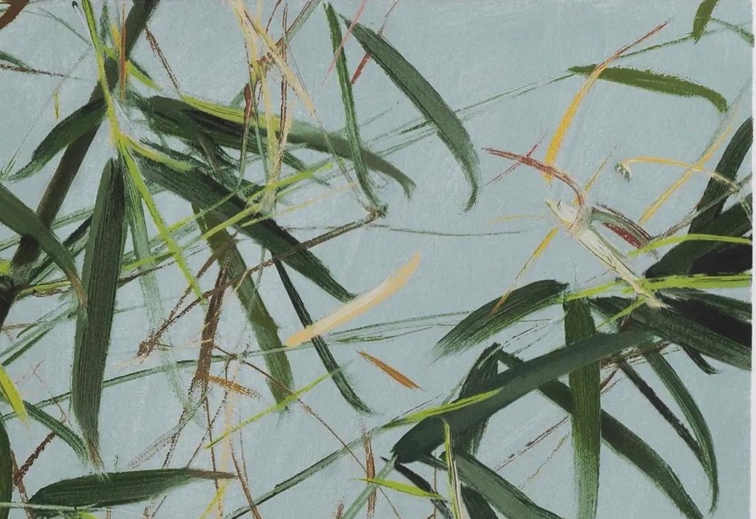 碧月说宝.当代书画专场一 冷军丝网版画 新绿