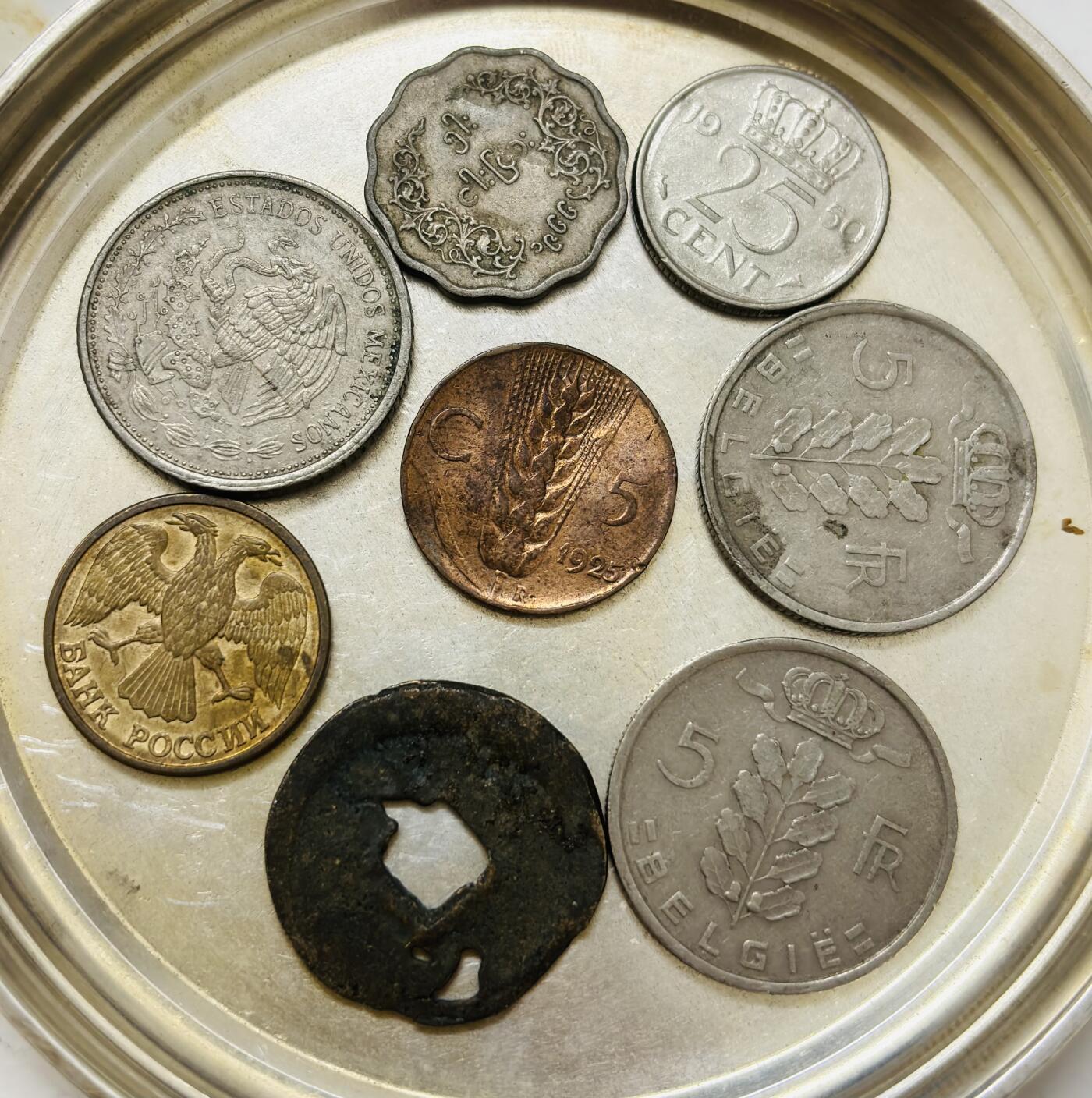 文馨钱币收藏第 300 场，银币，散币，小量德占比利时时期货币，长期接代拍业务 各国散币一组