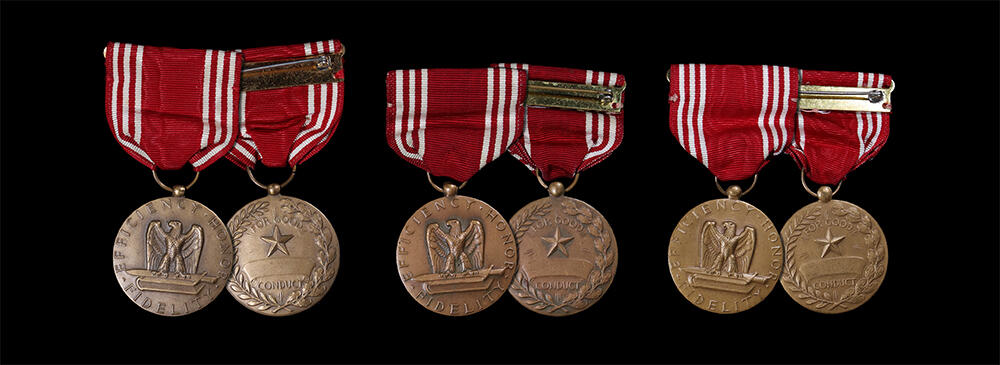 南京三省2026年春季拍卖会 世界币章&现代币 近代美国陆军良好品行奖章（一组三枚）