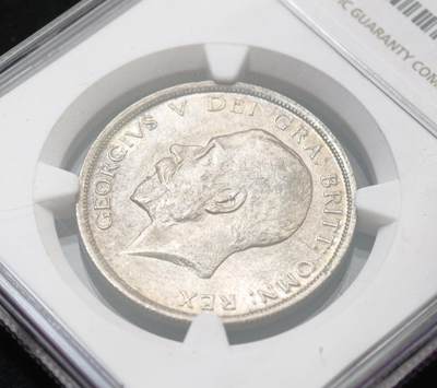 甄臻铺-世界币章拍卖（第60期），甄品场拍品征集中，送拍享返佣金等优惠多多 NGC-MS63 1919年英国半克朗，灰彩包浆，这个品种多弱打，这枚币细节打得很好