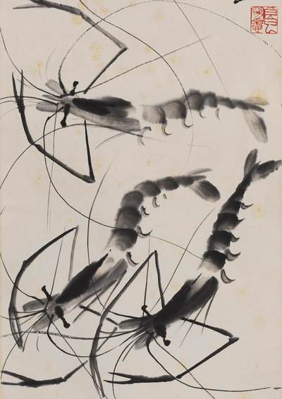 碧月说宝.近现代书画专场（九） 齐良已 墨虾