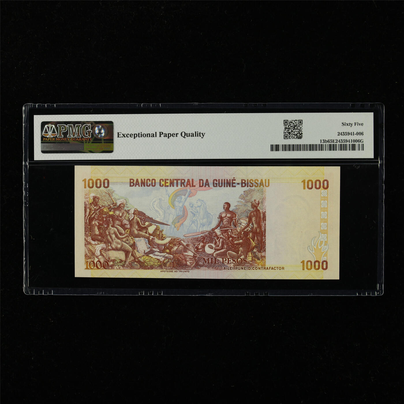 【亘邦集藏】第228期拍卖 1993年 几内亚比绍1000比索 PMG 65EPQ DE382319