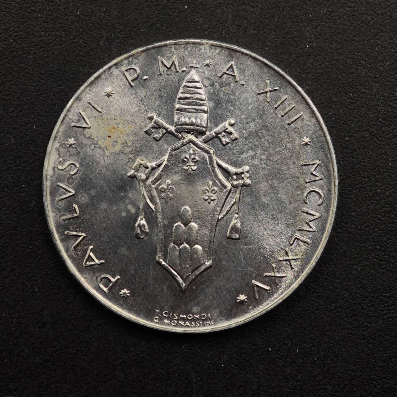 【淘币小摊】实时拍第八百九十二拍   散币场    每周一统一发货 梵蒂冈1975年10里拉铝币