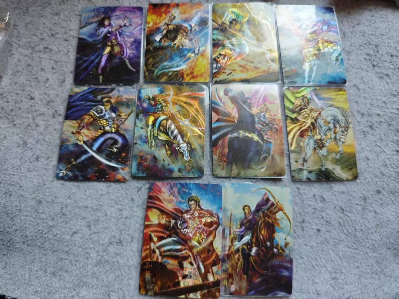 龙虎卡牌-八三场（满200元包邮，无佣金，每周六结拍，欢迎送拍） 粗闪10张 焱卡文化  豪杰传 