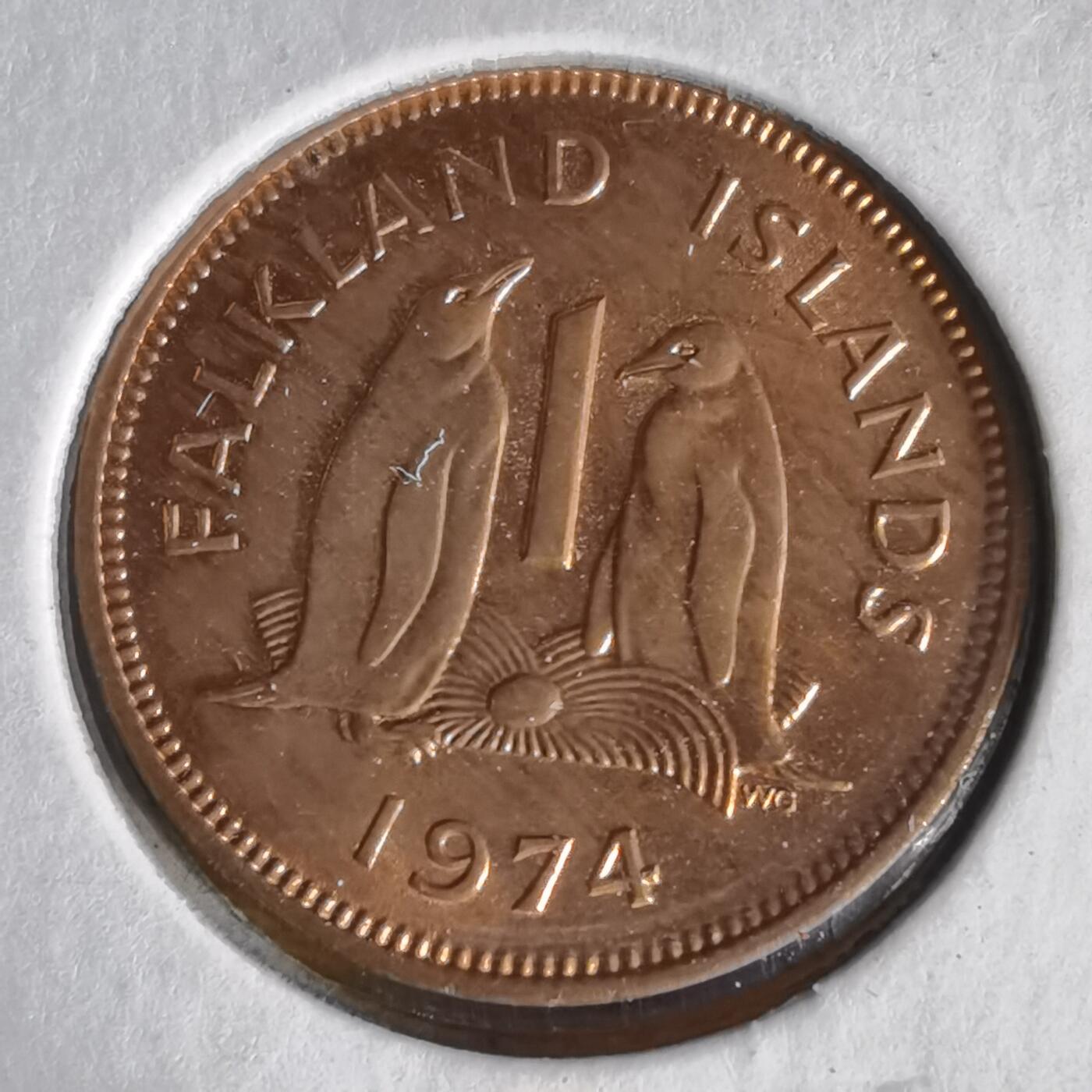 沼泽如烟--第1059场 福克兰1974年1便士