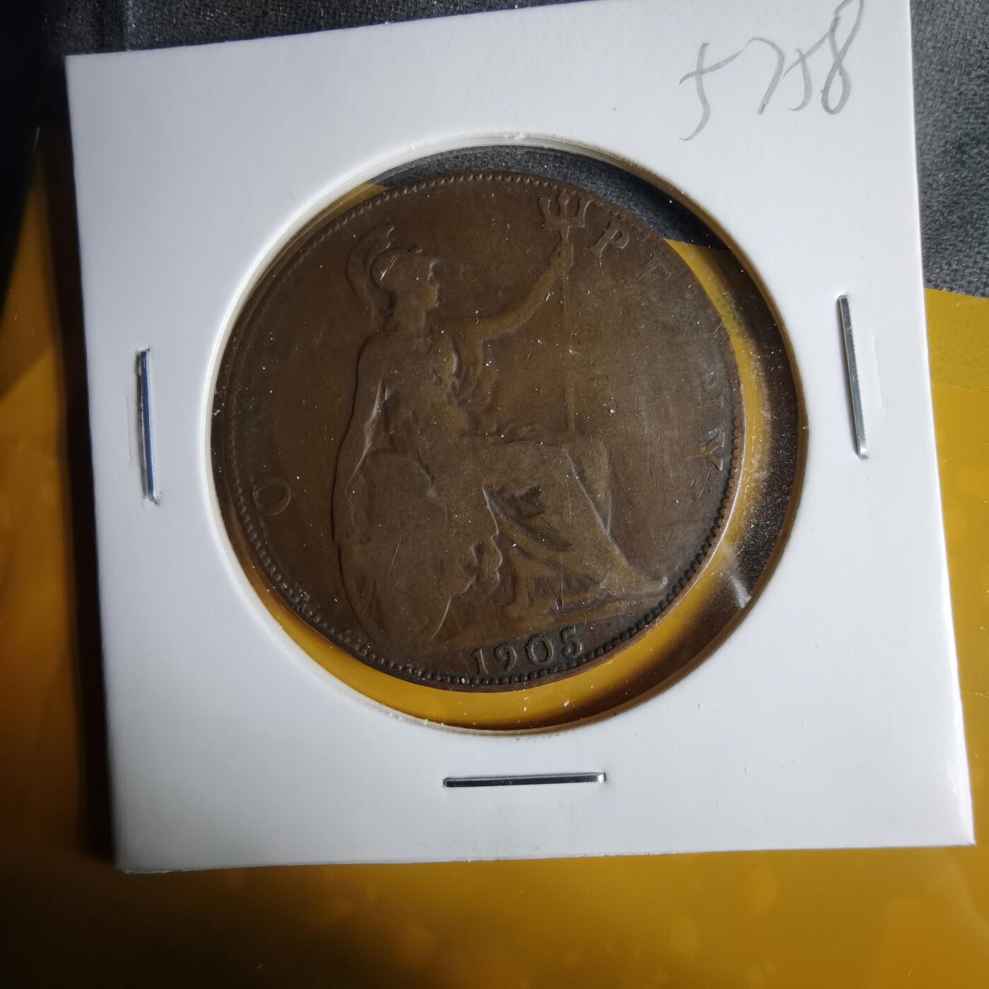 沼泽如烟--第1057场 英国1905年1便士