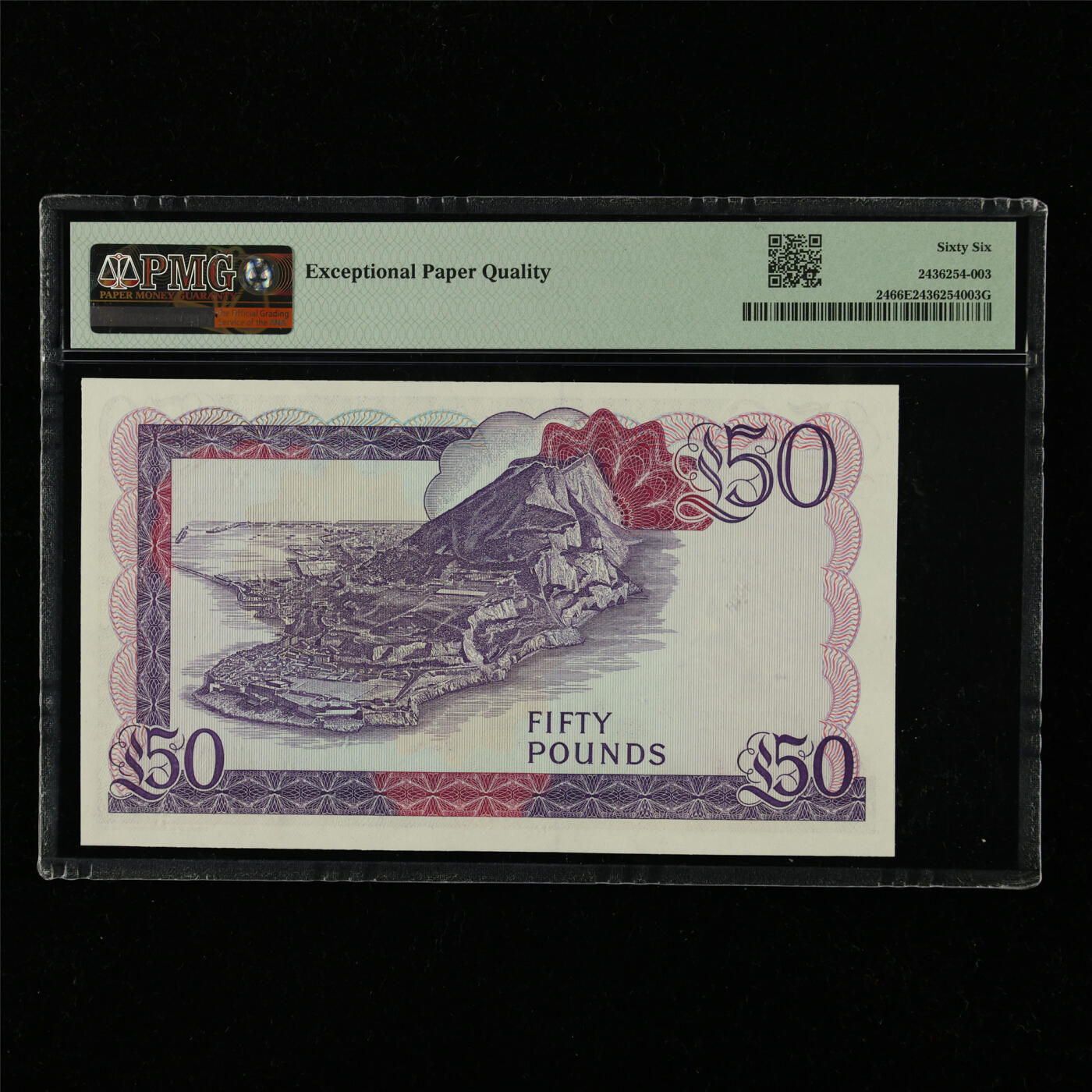 【亘邦集藏】第228期拍卖 1986年 直布罗陀50镑 PMG 66EPQ A078902