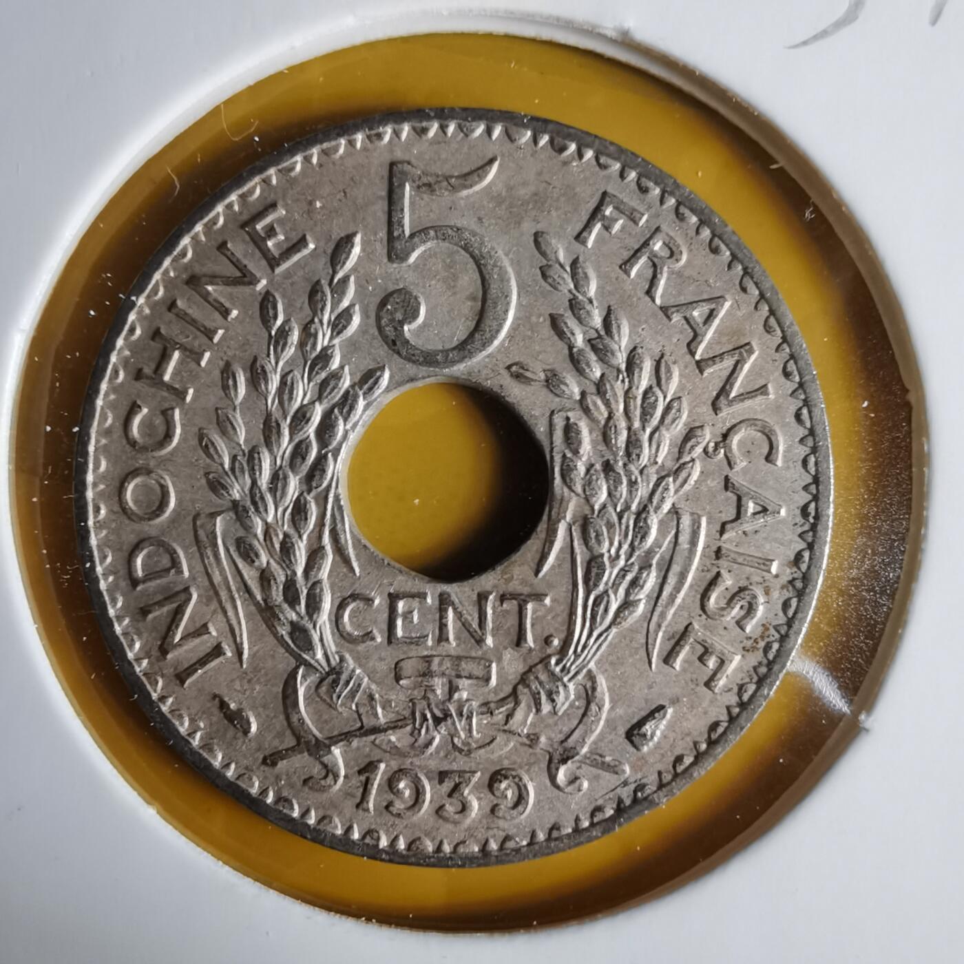 沼泽如烟--第1057场 法属印度支那1939年五分