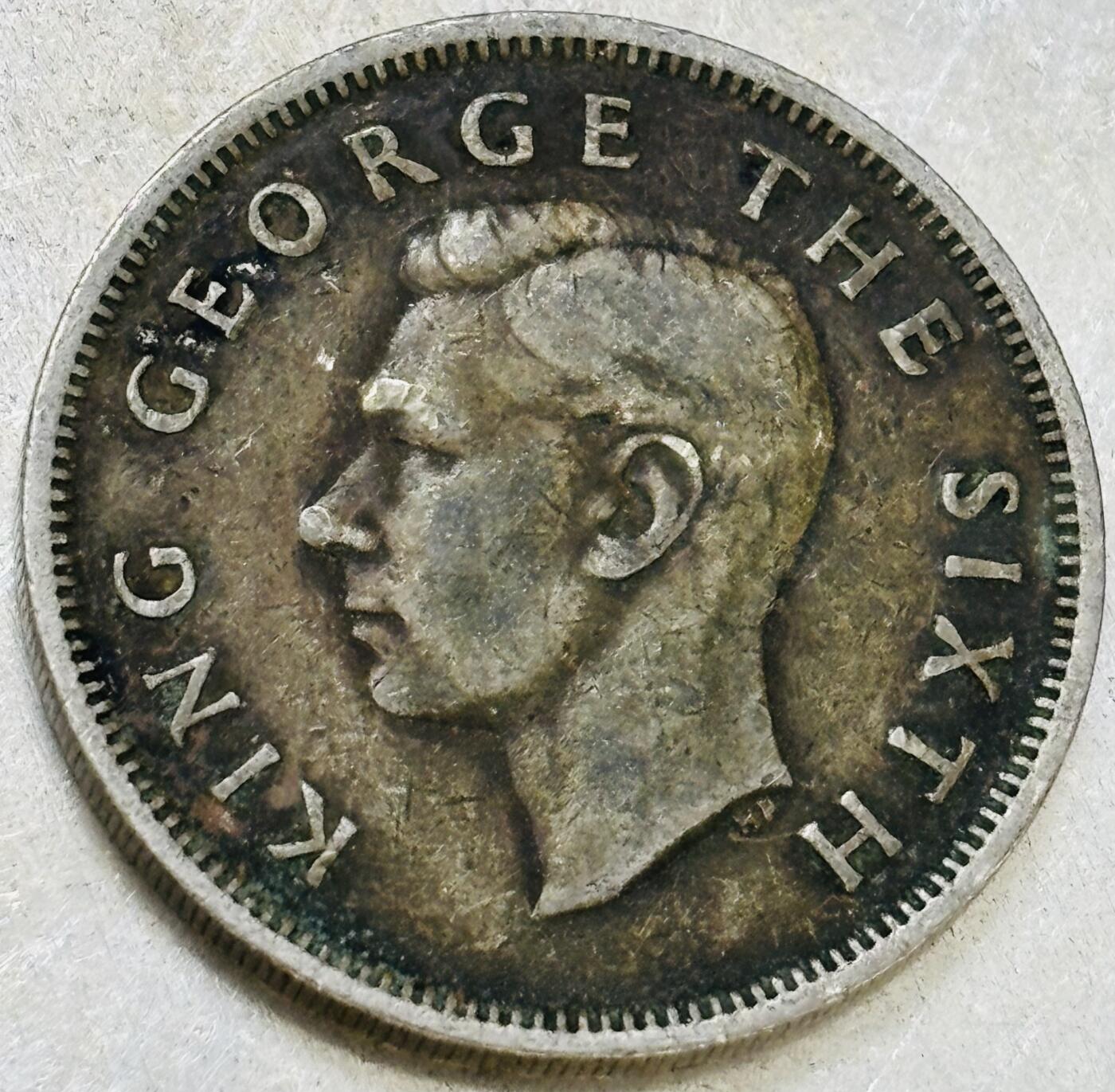 文馨钱币收藏第 300 场，银币，散币，小量德占比利时时期货币，长期接代拍业务 1951 年英属新西兰乔治六世 1 佛罗琳 关门版