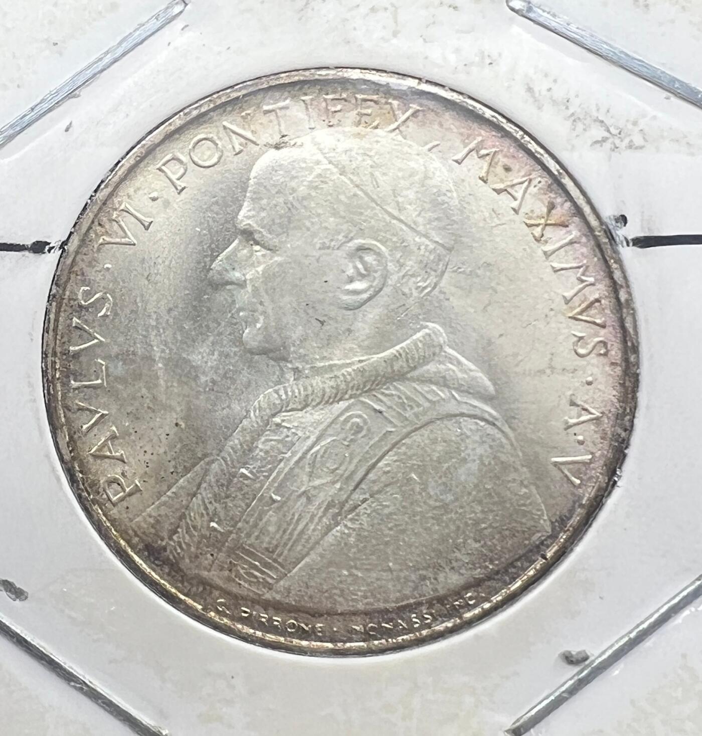 梵蒂冈保罗六世 500 里拉银币 圣彼得圣保罗 梵二会议 欧洲银币