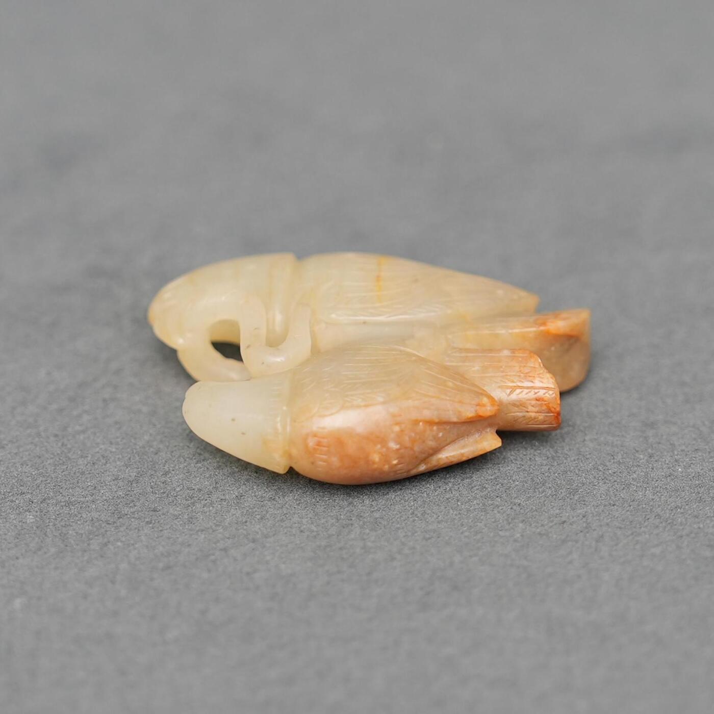  碧月说宝.韫玉流光-南京文物公司明清玉器专场（二） 双鹿叼蛇佩