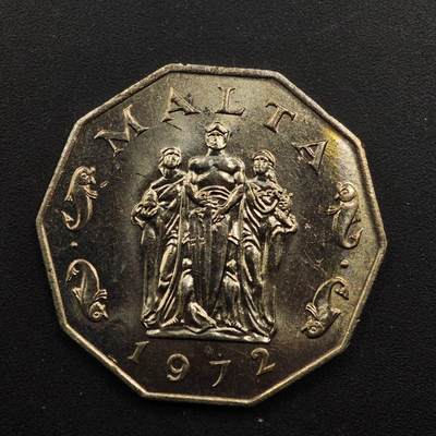 【淘币小摊】实时拍第八百九十二拍   散币场    每周一统一发货 - 马耳他1972年50分镍币