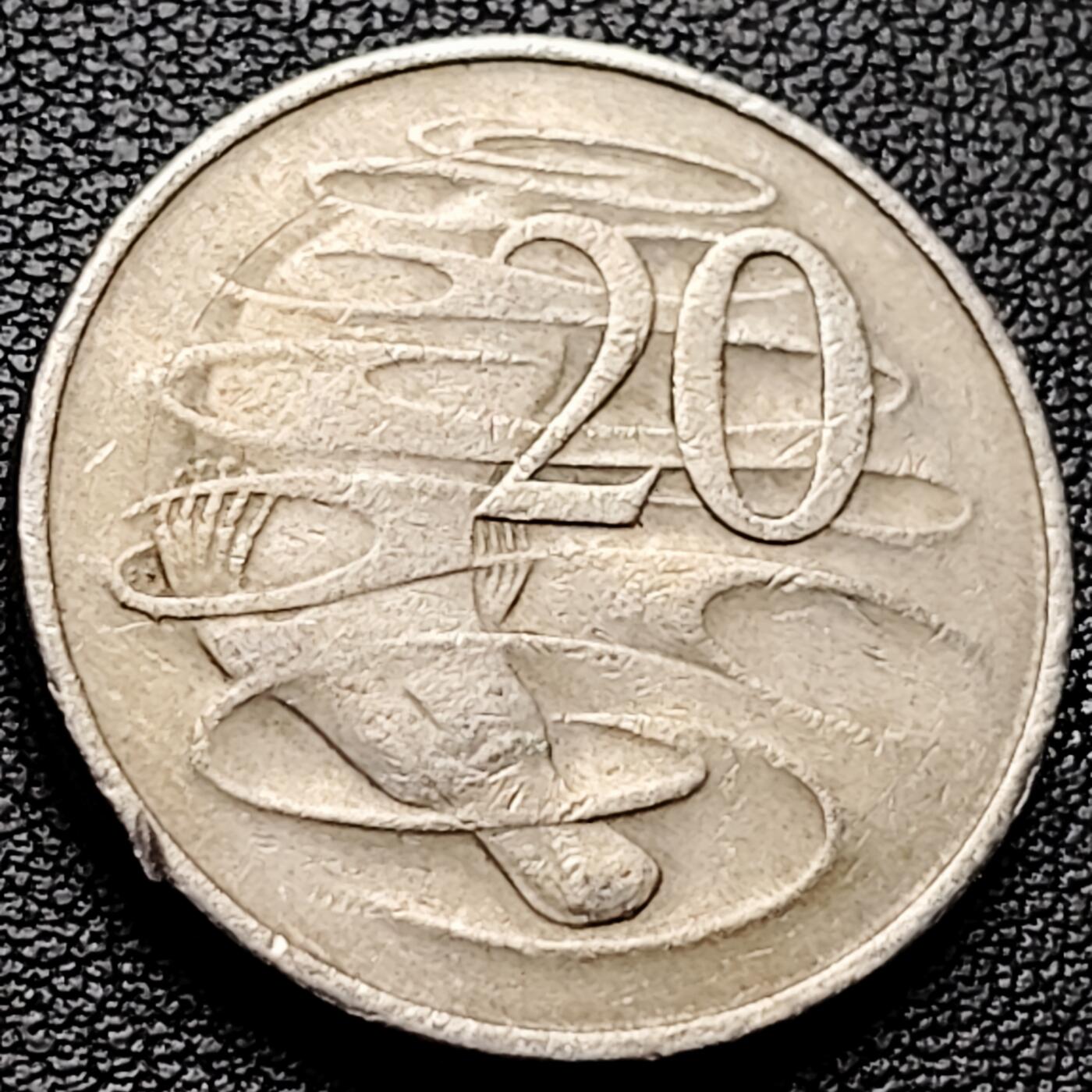 泉币菌-第227场-拍品多 请提前出价 1966年英属澳大利亚20分 伊丽莎白女王  鸭嘴兽  28.5mm