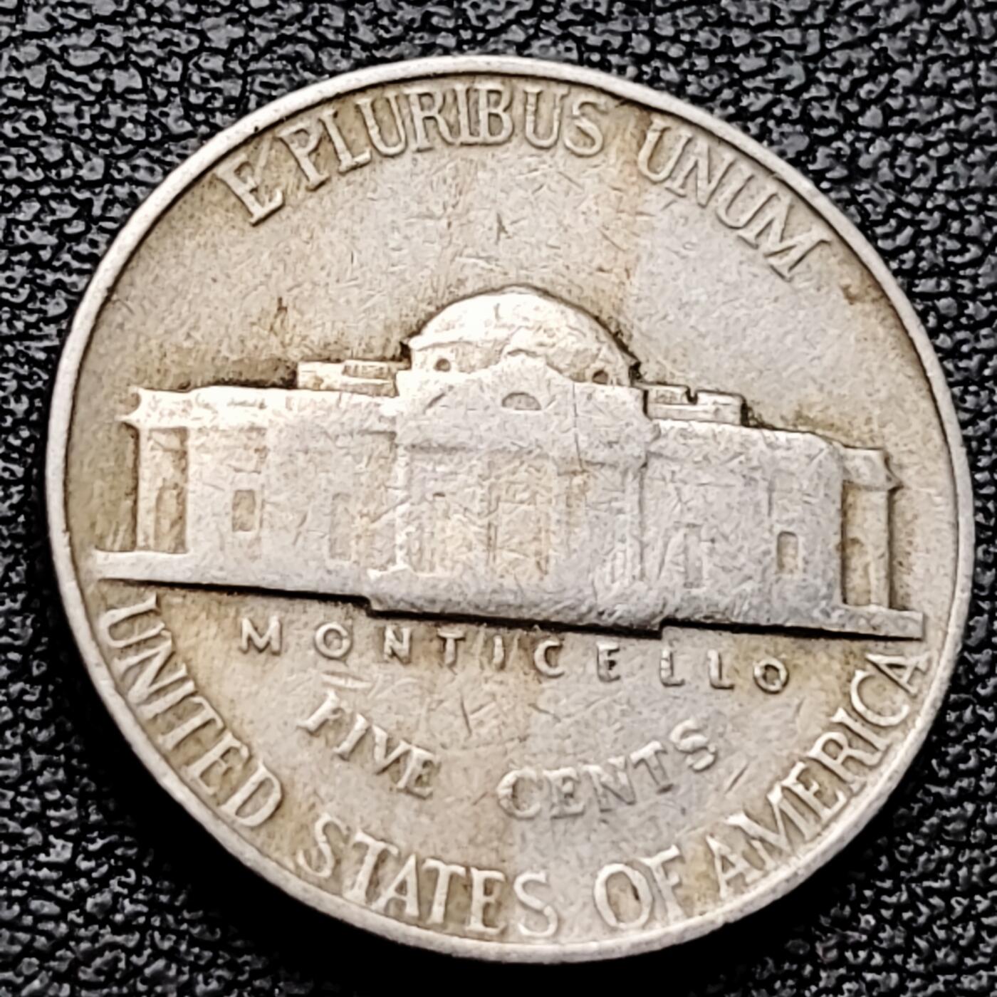 泉币菌-第227场-拍品多 请提前出价 美国1947年5美分纪念币 杰斐逊 及 故居蒙蒂塞洛庄园 21mm