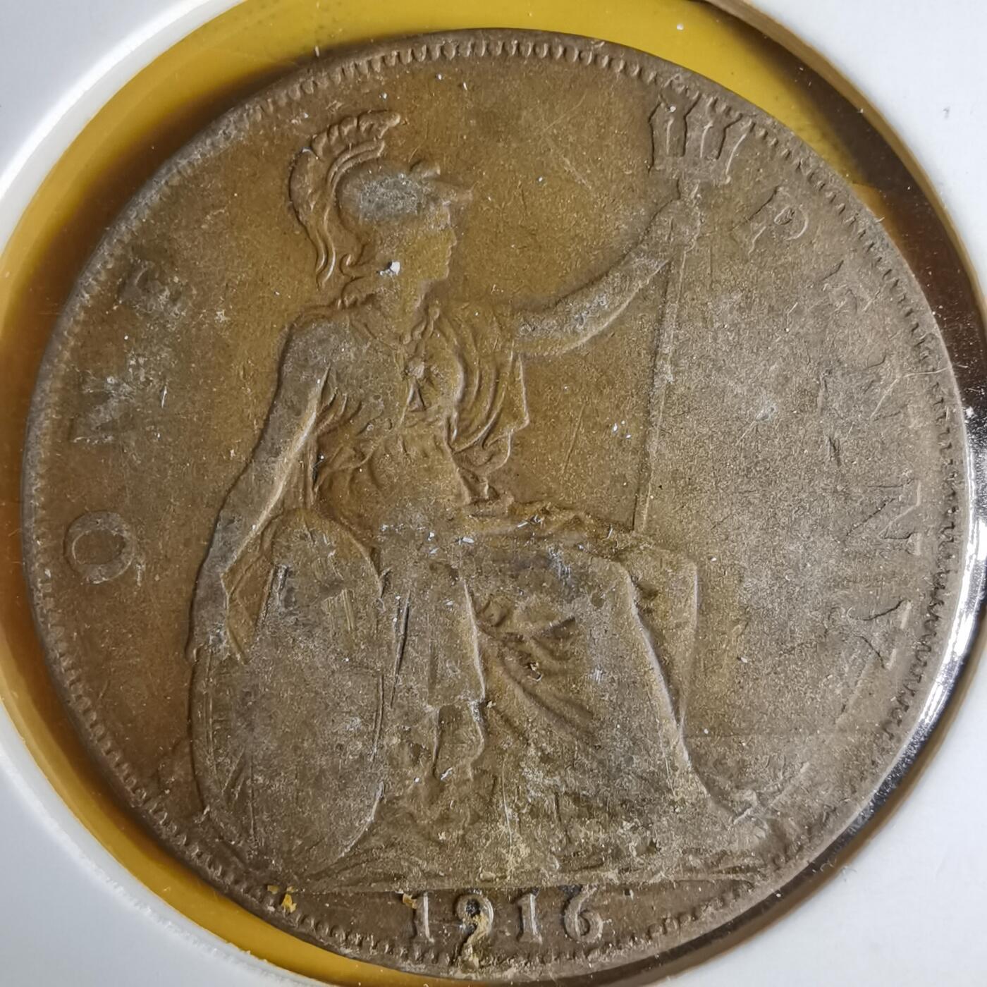 沼泽如烟--第1057场 英国1916年1便士