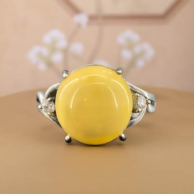 碧月说宝.君子怀瑾·当代和田玉清风专场(九) 满蜡戒指（925银）