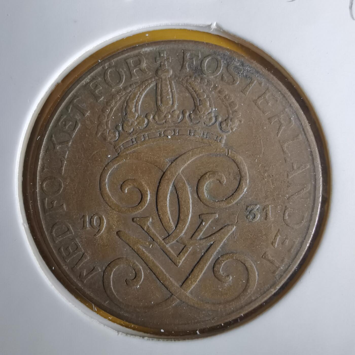 沼泽如烟--第1057场 瑞典1931年5欧尔