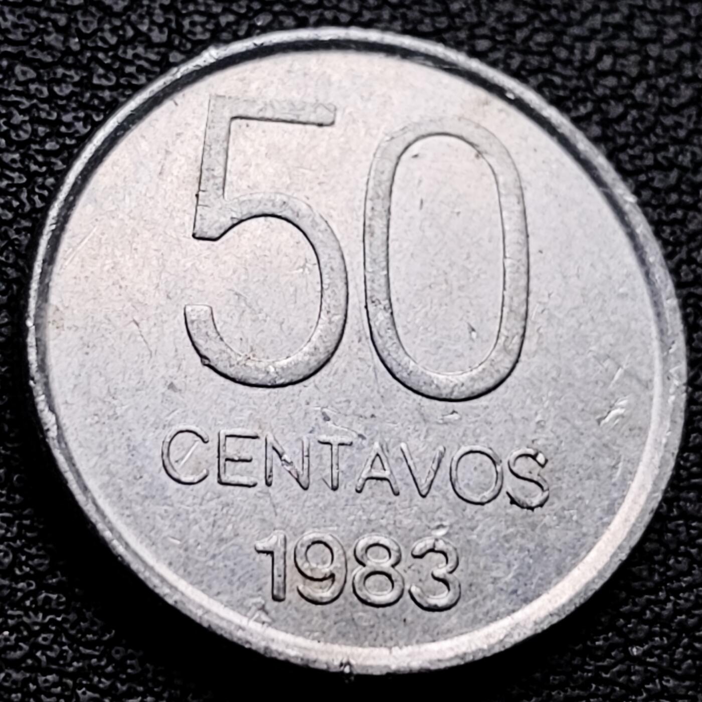 泉币菌-第227场-拍品多 请提前出价  独年份 1983年阿根廷50分铝币南美女神币 21MM