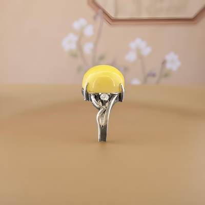 碧月说宝.君子怀瑾·当代和田玉清风专场(九) 满蜡戒指（925银）