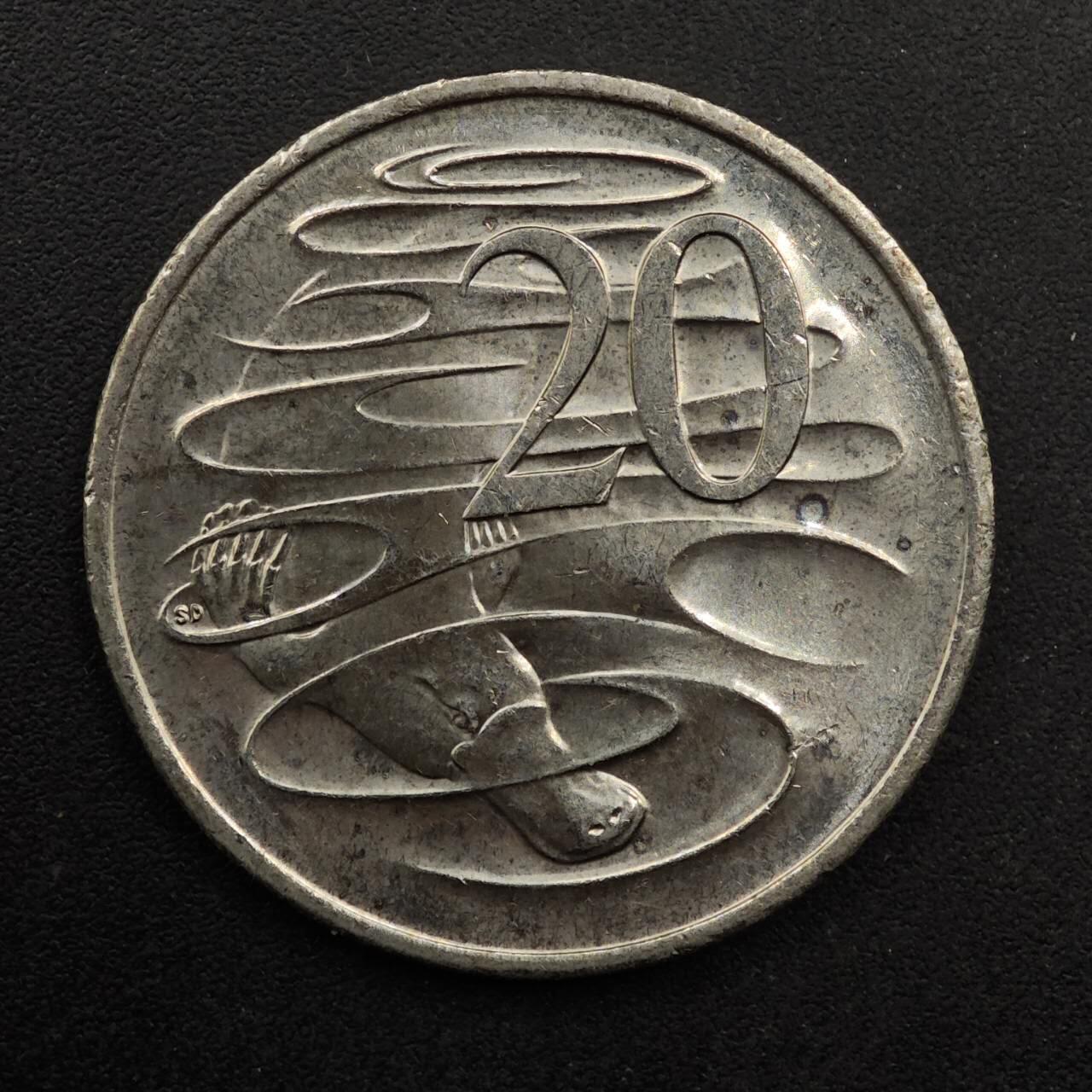 【淘币小摊】实时拍第八百九十三拍   散币场    每周一统一发货 澳大利亚2016年货币50周年20分纪念币