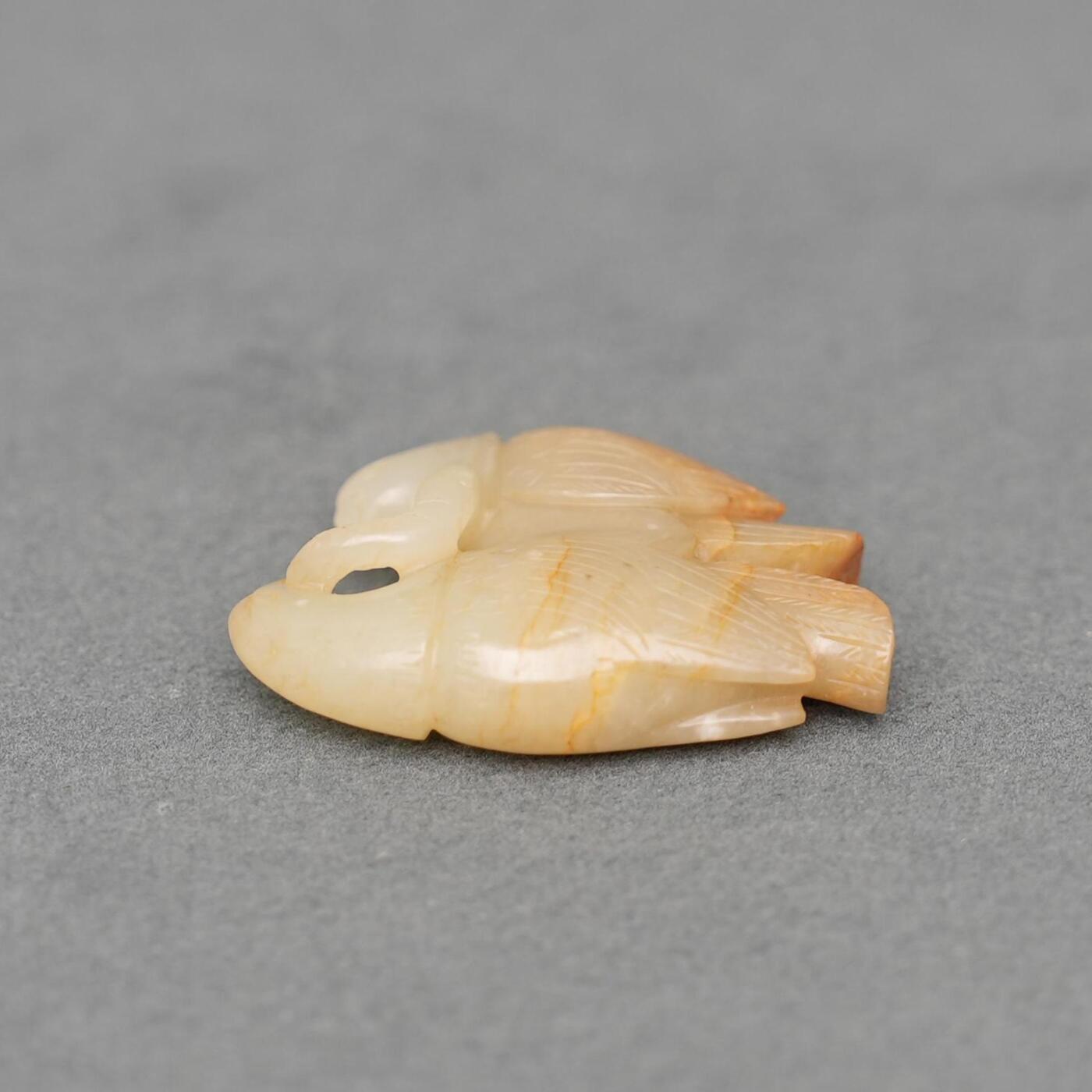  碧月说宝.韫玉流光-南京文物公司明清玉器专场（二） 双鹿叼蛇佩