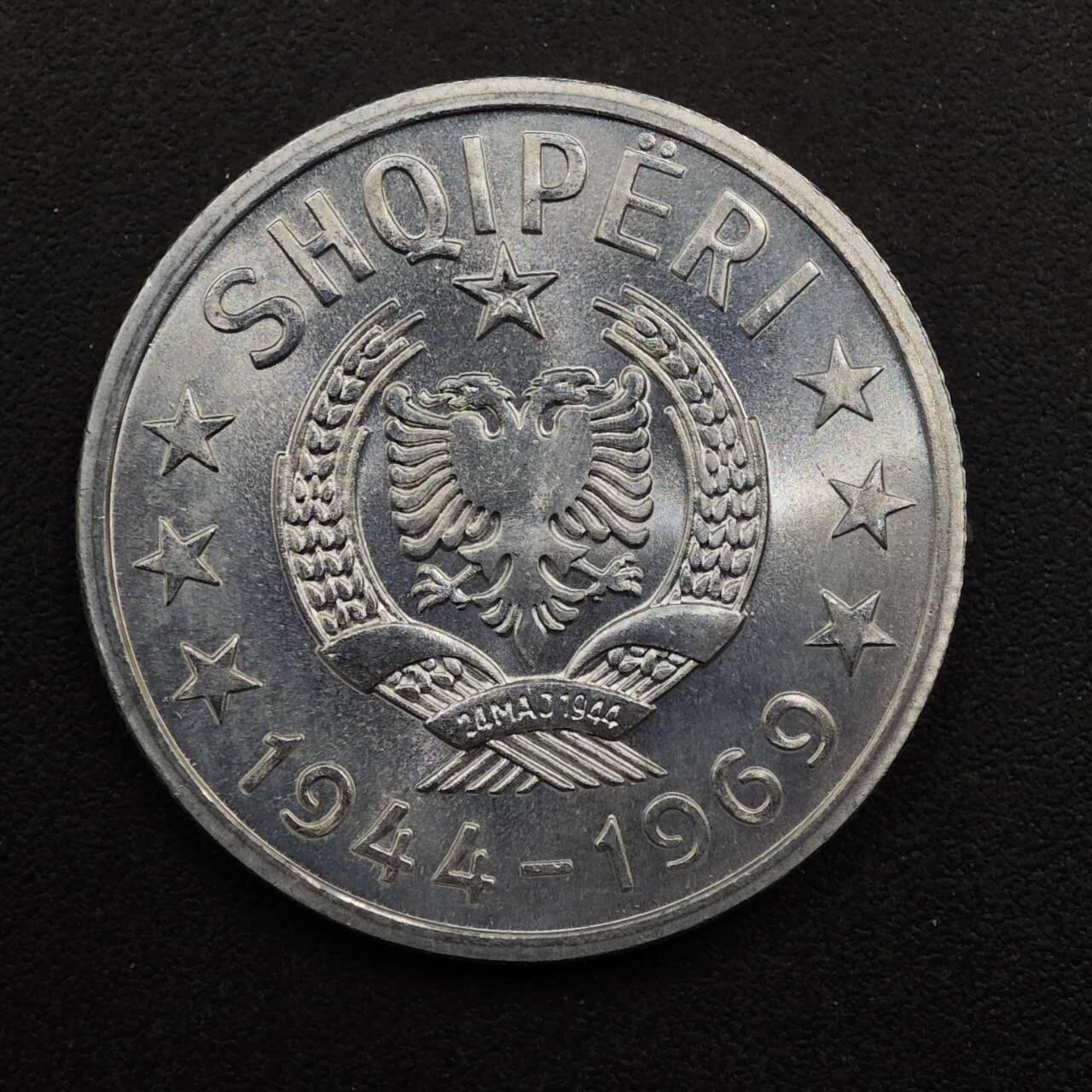 【淘币小摊】实时拍第八百九十二拍   散币场    每周一统一发货 阿尔巴尼亚1969年解放25周年50分铝币