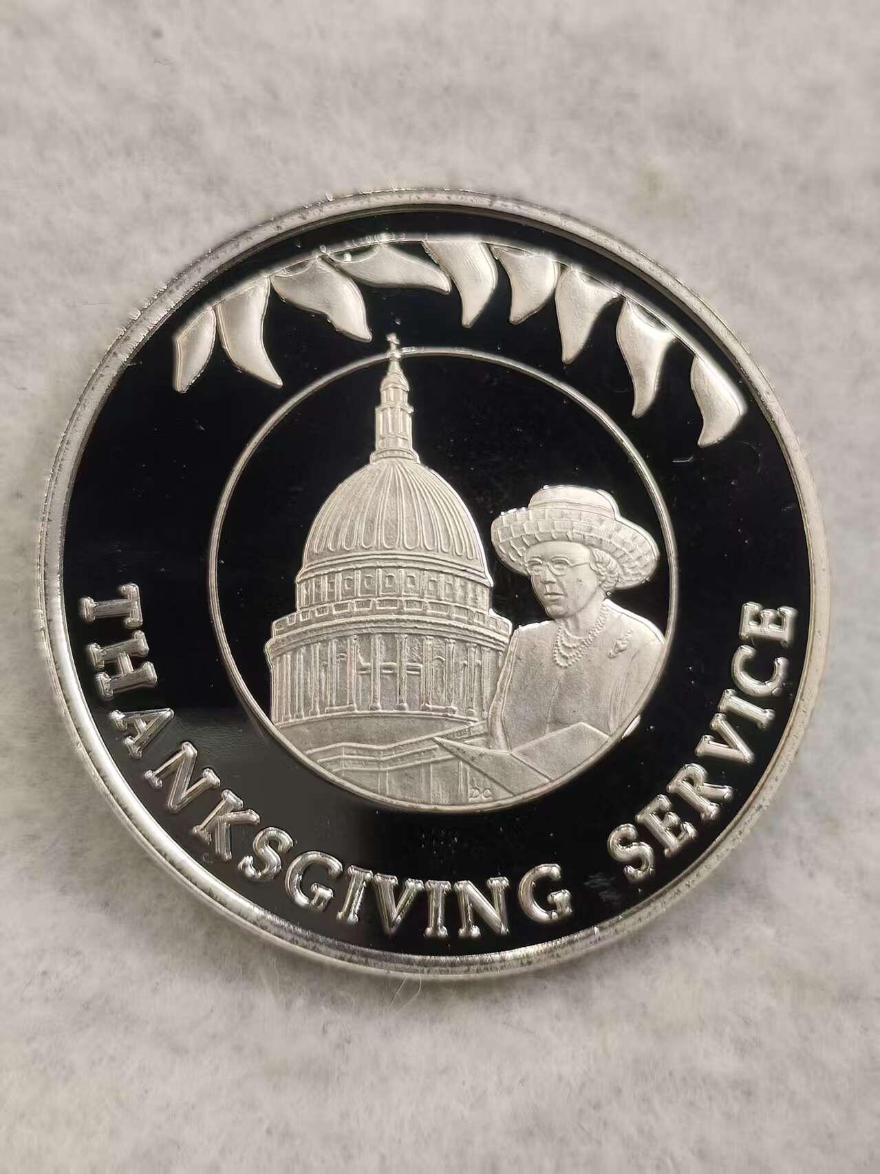 G&W世界散币，银币处理专场（第48场） 福克兰2002年50便士 伊丽莎白二世登基50周年感恩礼拜  克朗型