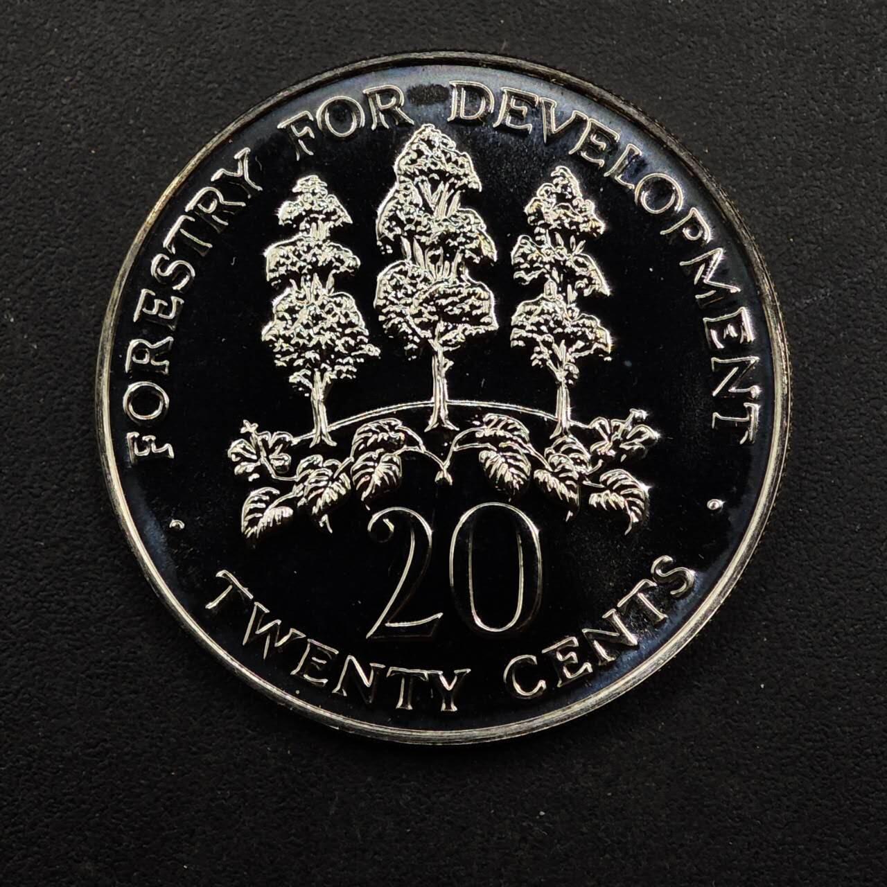 【淘币小摊】实时拍第八百九十二拍   散币场    每周一统一发货 牙买加1984年20分纪念镍币