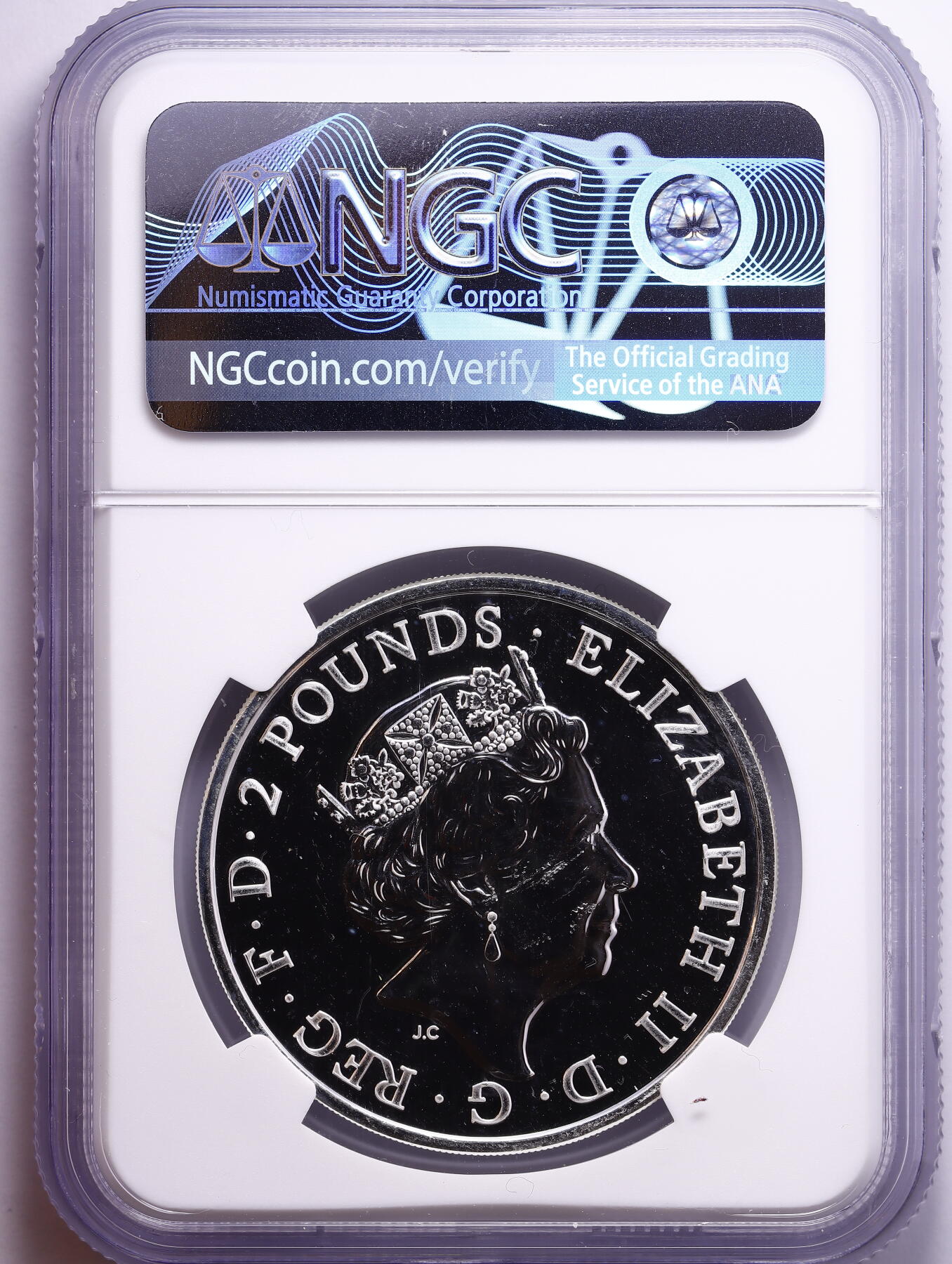 观钱 近现代机制币拍卖No.009（全场顺丰包邮，不区分偏远地区）  2016 年英国 生肖猴年 1 盎司99.9%银投资银币（Year of the Monkey） NGC MS64 DPL 深浮雕精致工艺，同为猴年纪念银币，不同的设计理念及表达方式