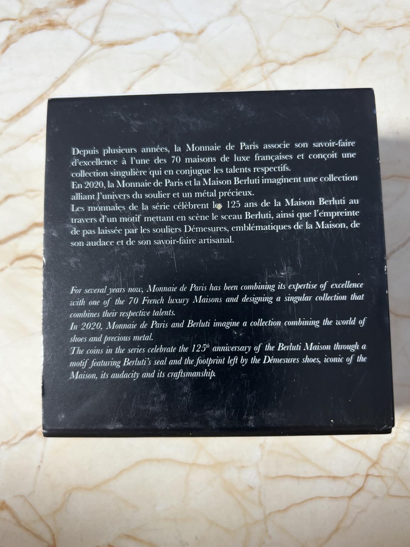 第197期拍卖 盒证齐全法国2020年法兰西瑰宝伯尔鲁帝125周年精制纪念银币900银22.2克直径37毫米发行量仅2000枚