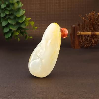 碧月说宝.君子怀瑾·当代和田玉清风专场(九) 一路连科白玉籽料吊坠