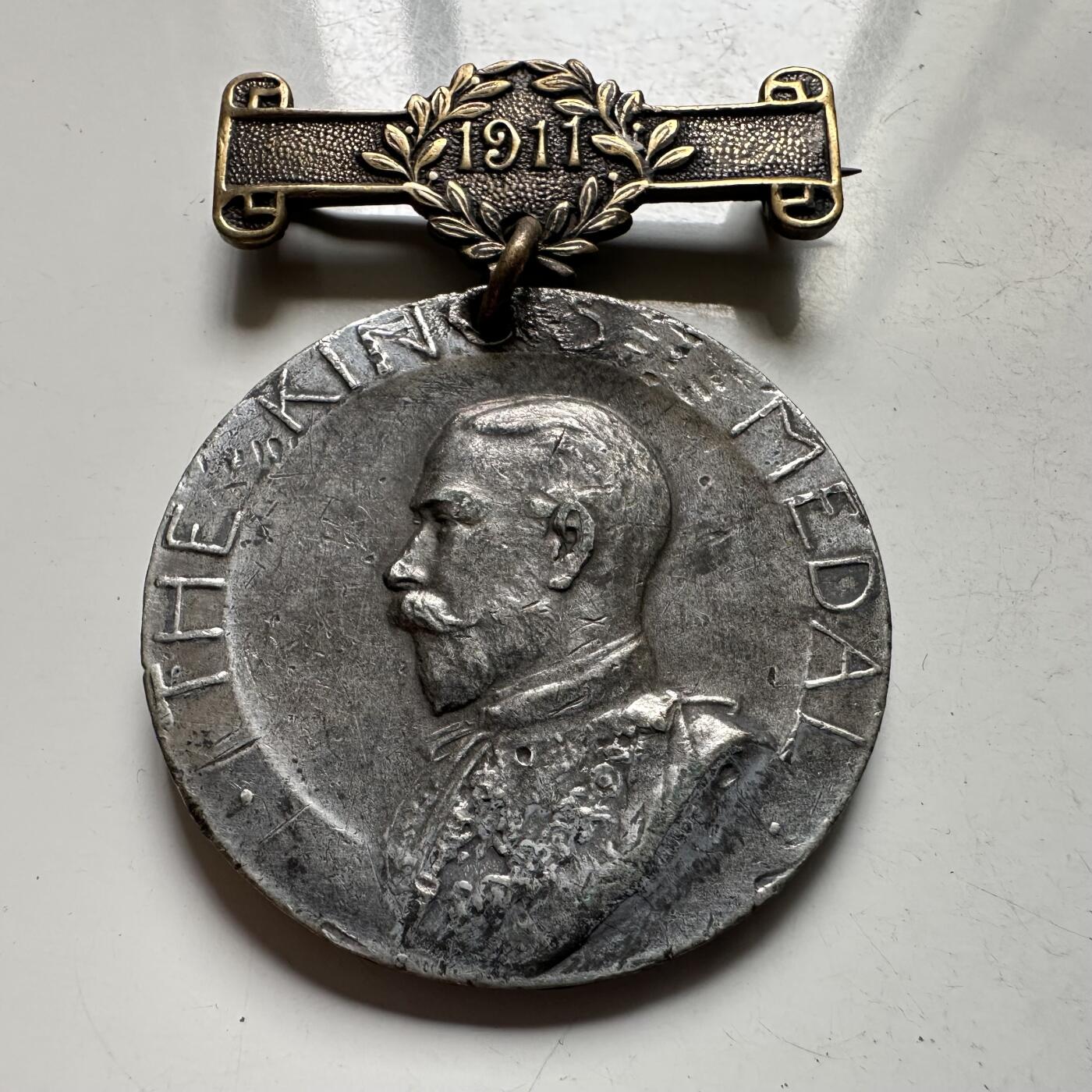 🌹外币初藏🌹🐯2026年第43场   每周二四六晚8️⃣点  世界硬币 英国 1911年 伦敦郡议会乔治五世国王奖章（1910-1911年度出勤奖章）39.2毫米