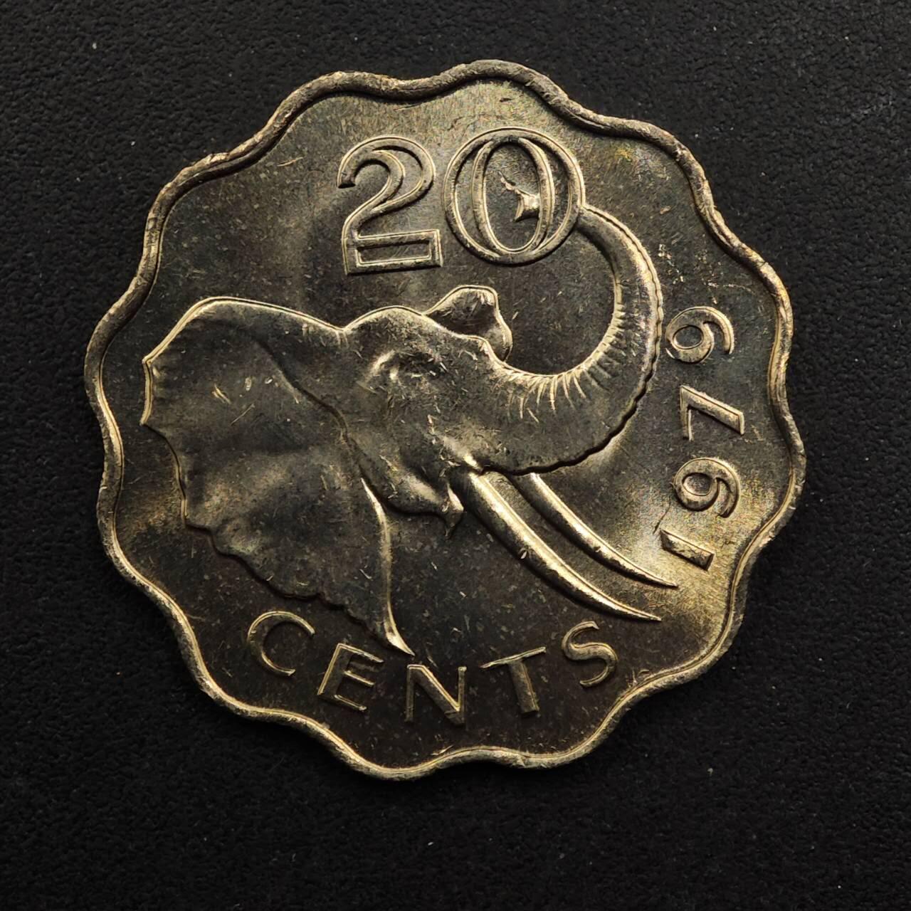 【淘币小摊】实时拍第八百九十二拍   散币场    每周一统一发货 斯威士兰1979年20分镍币