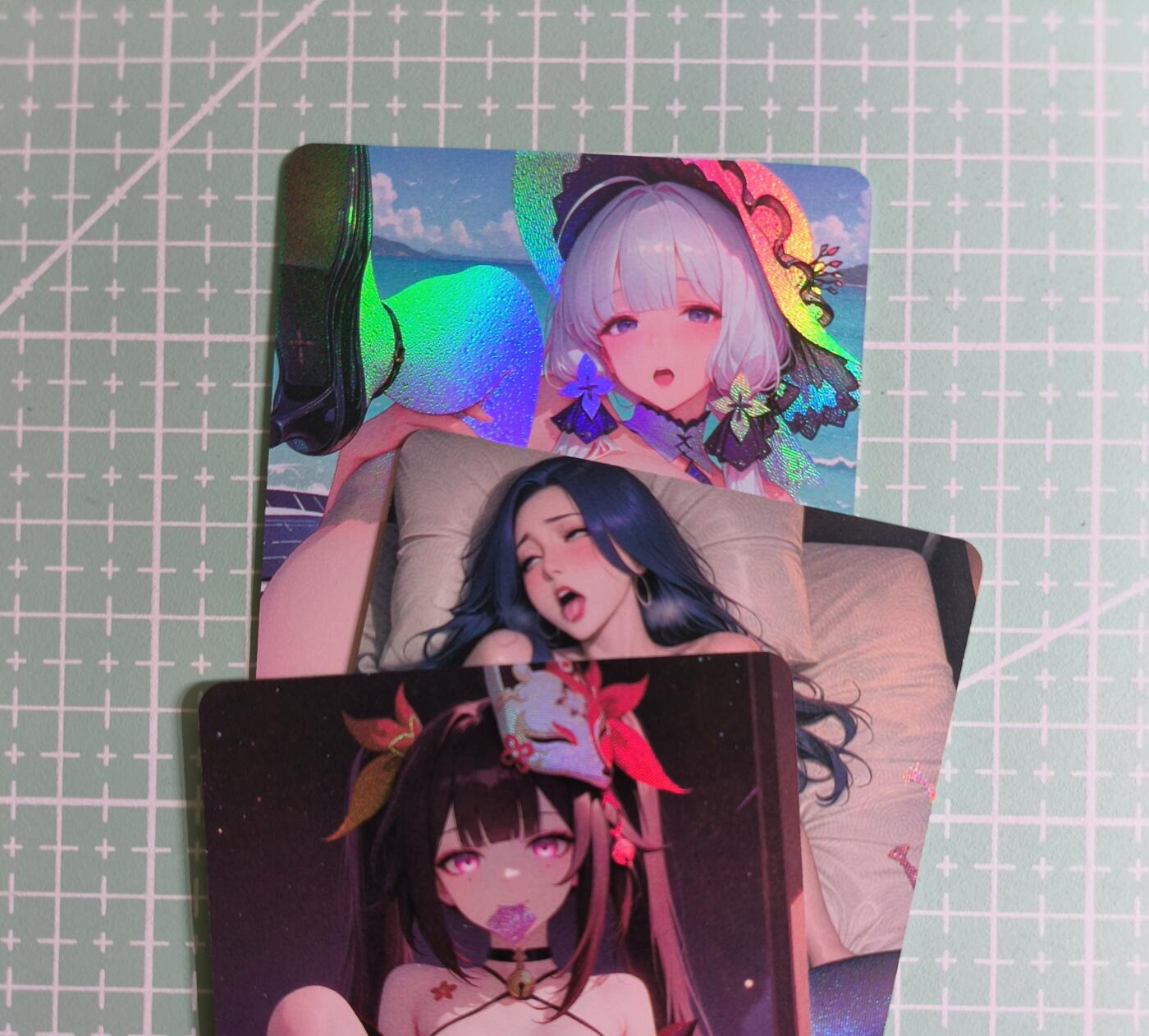 C先生卡牌 第27期 持续收拍品中…零手续费代拍 【彩闪】游戏·动漫·卡通·古风  3张 艺术卡