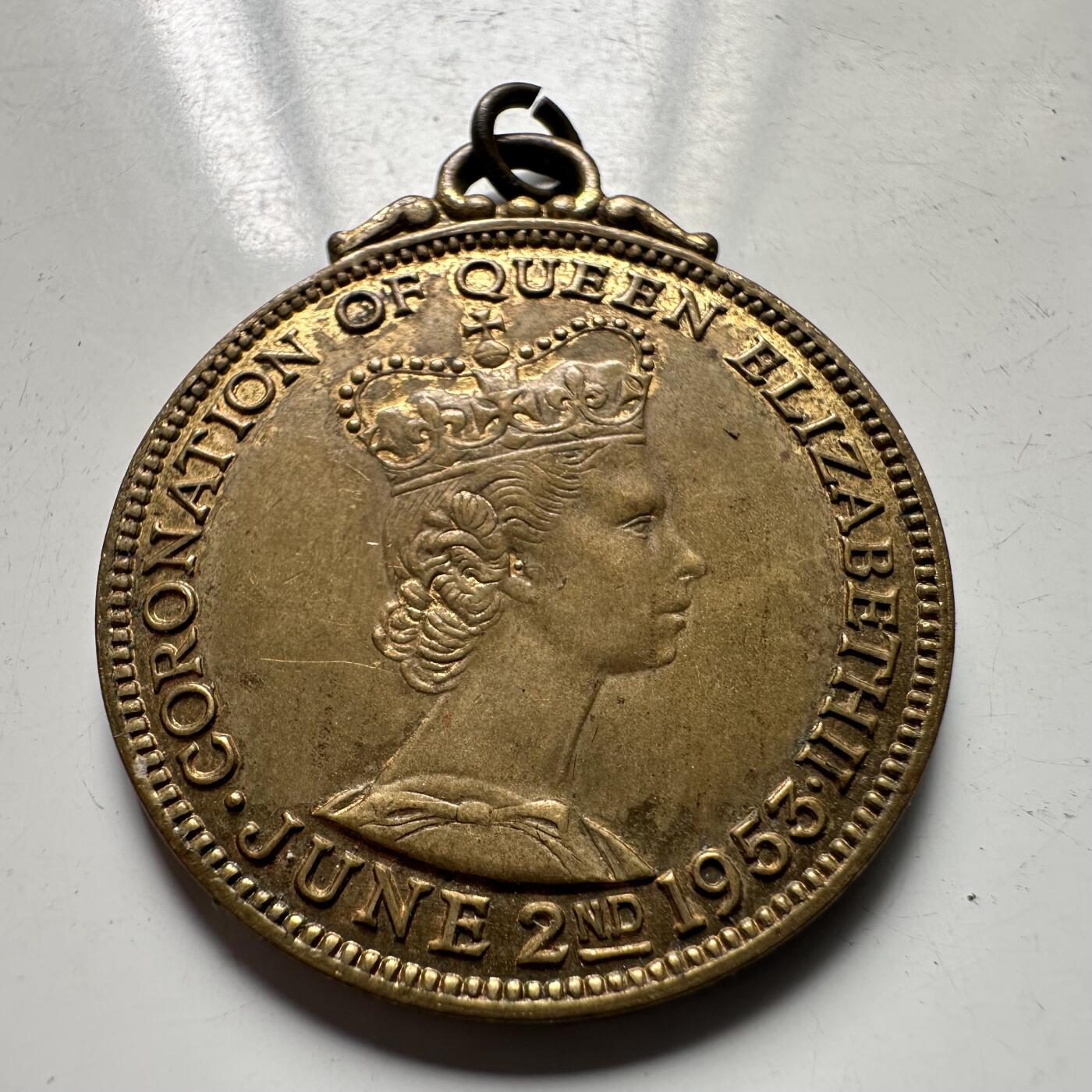 🌹外币初藏🌹🐯2026年第43场   每周二四六晚8️⃣点  世界硬币 英国 1953年 伊丽莎白二世加冕纪念章 27毫米 这个头像版本比较少见