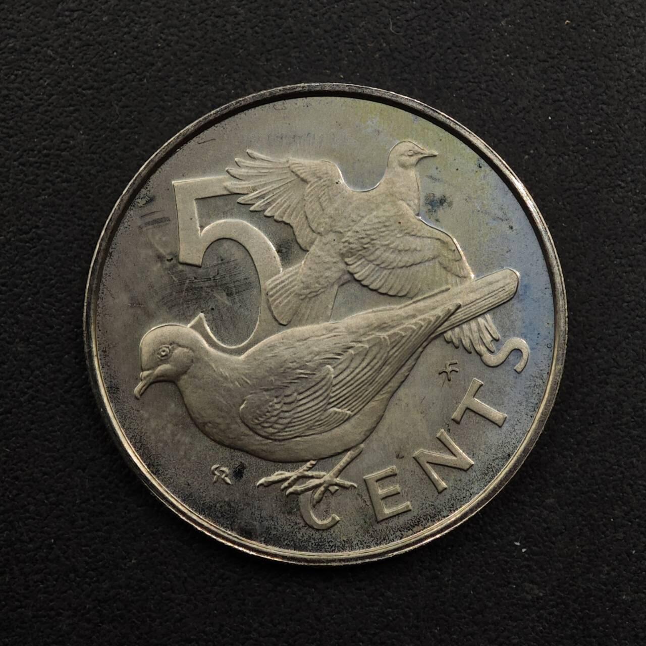 【淘币小摊】实时拍第八百九十二拍   散币场    每周一统一发货 英属维尔京1973年5分精制镍币